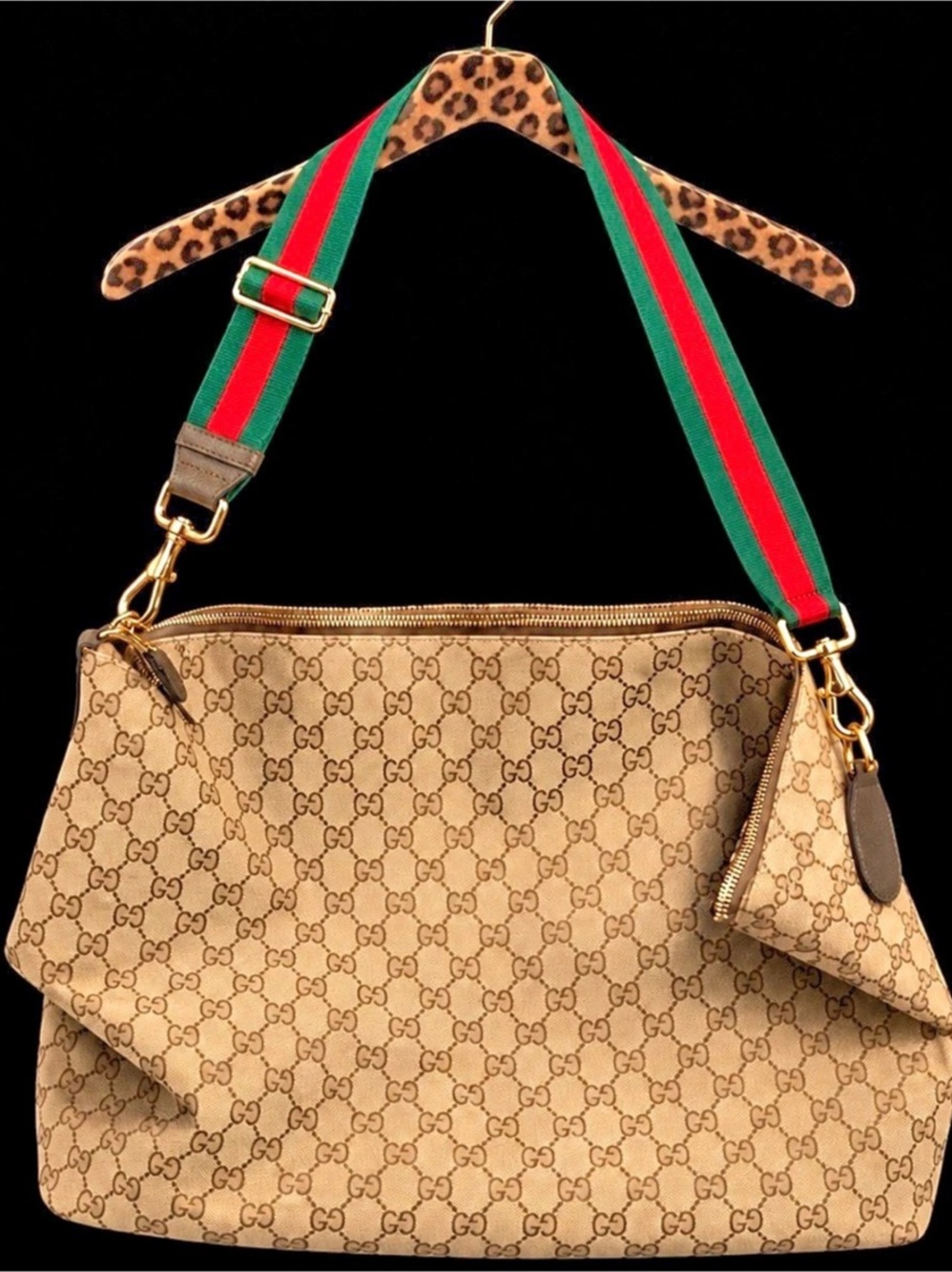Gucci Shoulder Bag Brown & Green